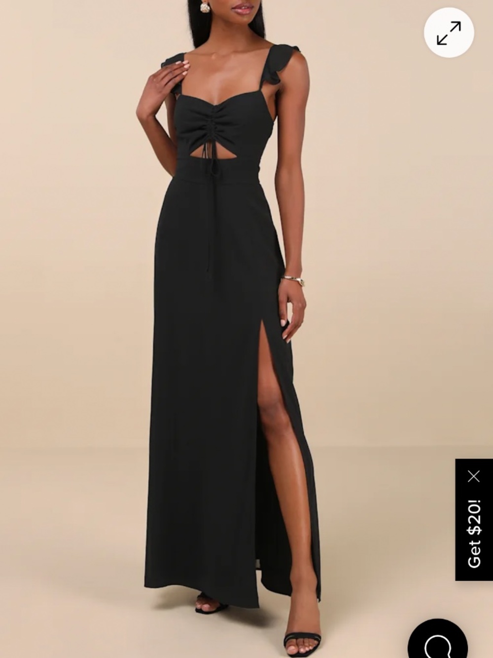 Lulus The Way To Love Black Ruffled Maxi Dress - Size S